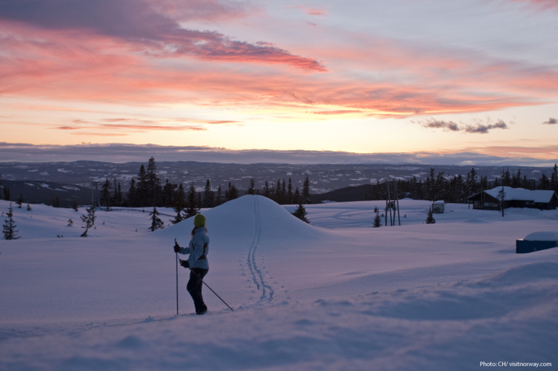 Skiing in Norway example photo